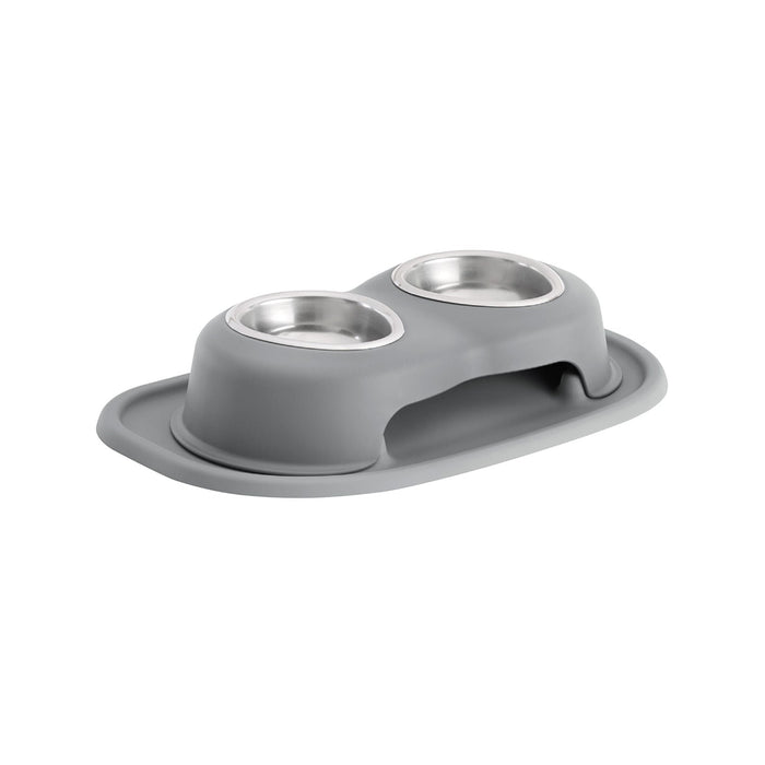 WeatherTech Double High Pet Feeding System, Stainless Steel - Jeffers - Animal & Pet Supplies > Pet Bowls, Feeders & Waterers