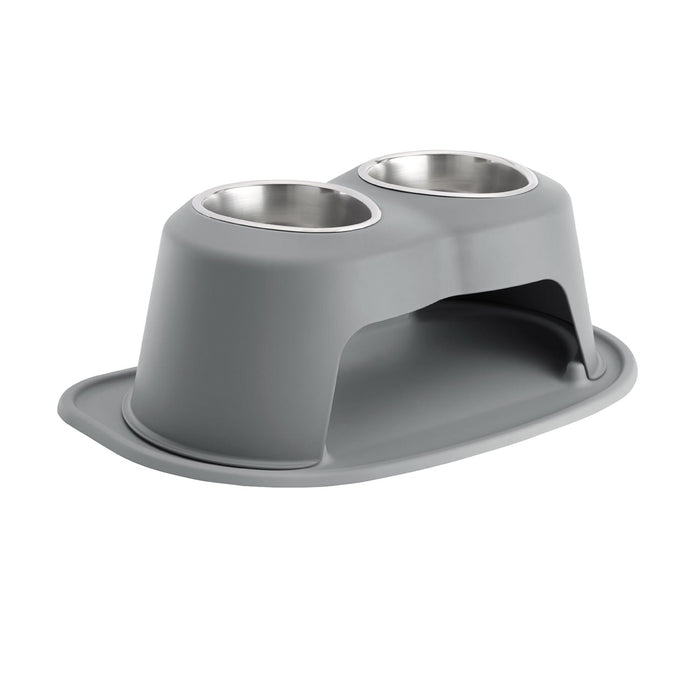 WeatherTech Double High Pet Feeding System, Stainless Steel - Jeffers - Animal & Pet Supplies > Pet Bowls, Feeders & Waterers