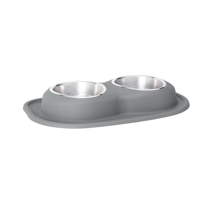 WeatherTech Double Low Pet Feeding System, Stainless Steel - Jeffers - Animal & Pet Supplies > Pet Bowls, Feeders & Waterers