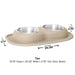 WeatherTech Double Low Pet Feeding System, Stainless Steel - Jeffers - Animal & Pet Supplies > Pet Bowls, Feeders & Waterers