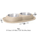 WeatherTech Double Low Pet Feeding System, Stainless Steel - Jeffers - Animal & Pet Supplies > Pet Bowls, Feeders & Waterers