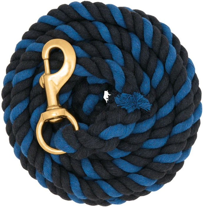 Weaver Colored Cotton Lead Ropes with Solid Brass Snap, 10' L - Jeffers - Horse Supplies > Horse Tack > Horse Halters