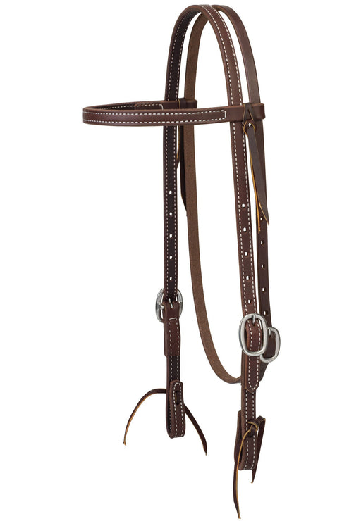 Weaver Leather Working Cowboy Browband Headstall - Jeffers - Horse Supplies > Horse Tack > Bridles & Headstalls