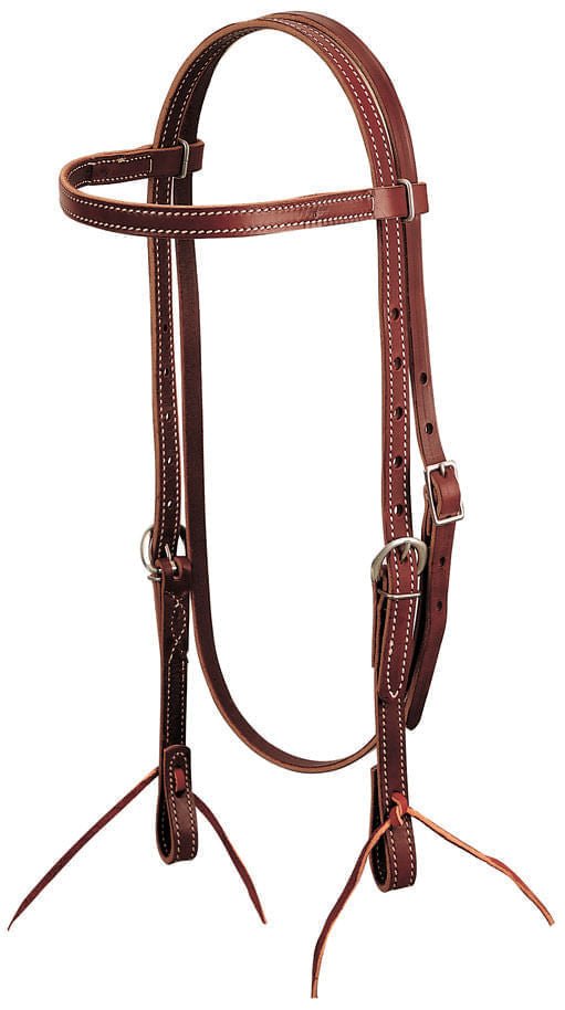 WeaverLeather Browband Headstall, Latigo - Jeffers - Horse Supplies > Horse Tack > Bridles & Headstalls