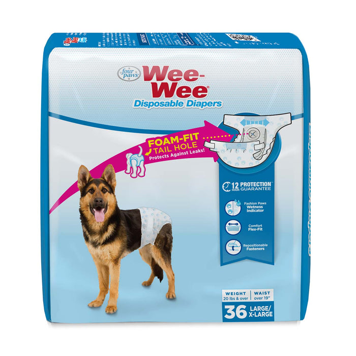 Wee - Wee Disposable Dog Diapers - Jeffers - Animal & Pet Supplies > Pet Training Aids