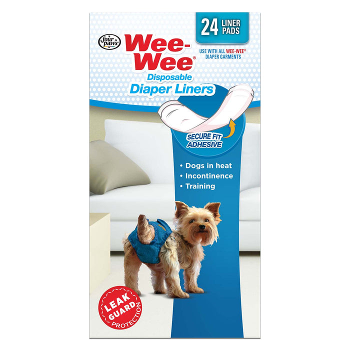 Wee - Wee Dog Diaper Garment Pads, 24 Count - Jeffers - Animal & Pet Supplies > Pet Training Aids