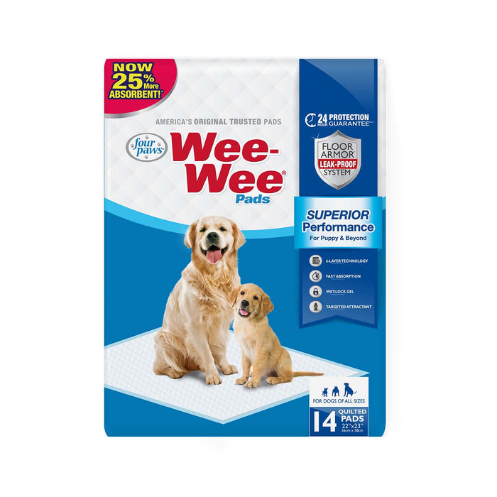 Wee - Wee Superior Performance Dog Pee Pads - Jeffers - Animal & Pet Supplies > Pet Training Aids