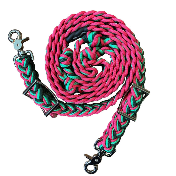 WhinneyWear Hand Braided Reins, 8' - Jeffers - Horse Supplies > Horse Tack > Reins