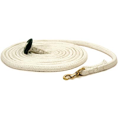 White Cotton Lunge Line, 25' - Jeffers - Horse Supplies > Horse Supplies