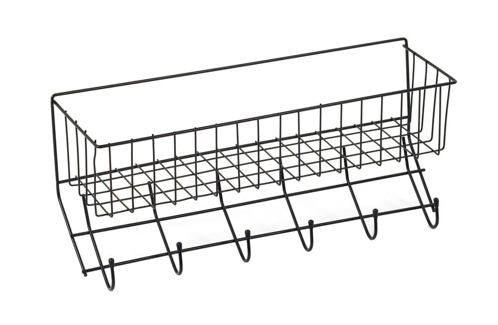 Wire 6 - Hook Tack Rack with Basket - Jeffers - Farm & Ranch Supplies > Stable Supplies