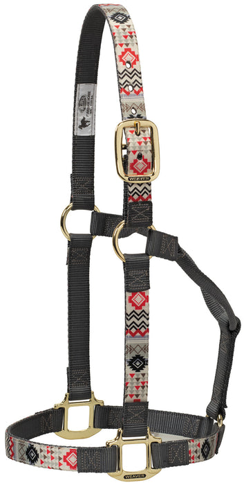 Weaver Nylon Overlay Halter - Crimson Aztec Large 