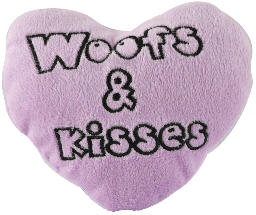 Woofs & Kisses Plush Conversation Heart - Jeffers - Dog Supplies > Dog Toys