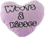 Woofs & Kisses Plush Conversation Heart - Jeffers - Dog Supplies > Dog Toys