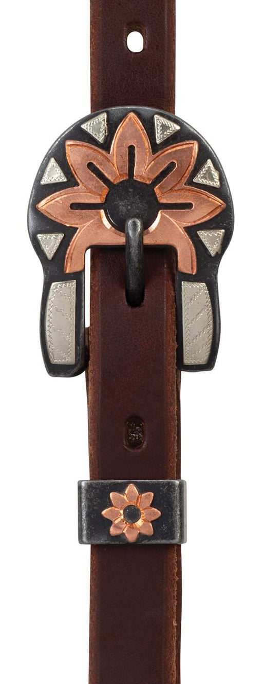 Working Tack Copper Flower Browband Headstall - Jeffers - Horse Supplies > Horse Tack > Bridles & Headstalls