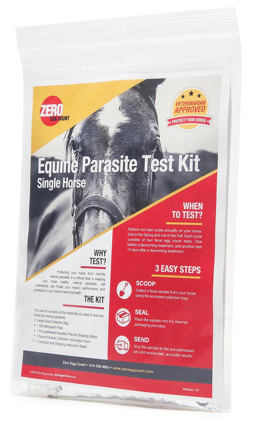 Zero Egg Count Equine Fecal Test Kit - Jeffers - Animal Health & Wellness > Medical Supplies