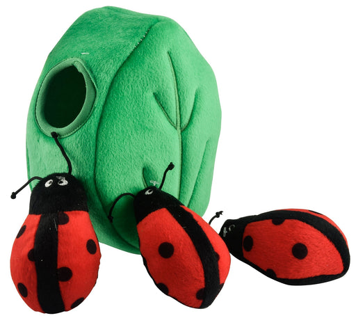 Zippy Paws Leaf Burrow with Ladybugs - Jeffers - Dog Supplies > Dog Toys