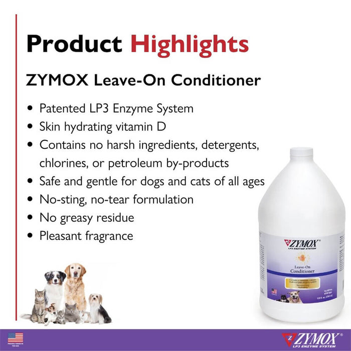 Zymox Rinse with Vitamin D3, 1 Gallon - Jeffers - Animal & Pet Supplies > Pet Grooming > Pet Shampoo & Conditioner